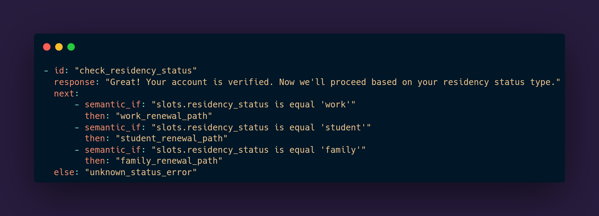 Residency Renewal Flow YAML Example